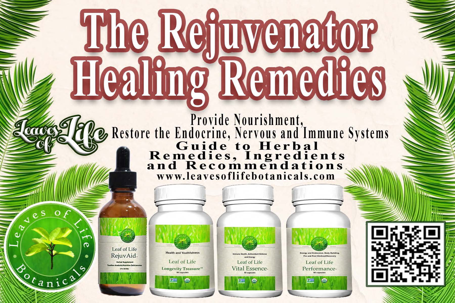 Leaf of Life Rejuvenators: RejuvAid, Longevity Treasure, Vital Essence and Performance